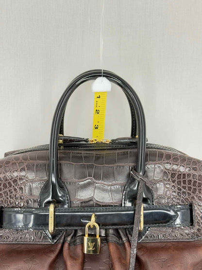 LOUIS VUITTON Limited Edition Brown & Black Top Handle