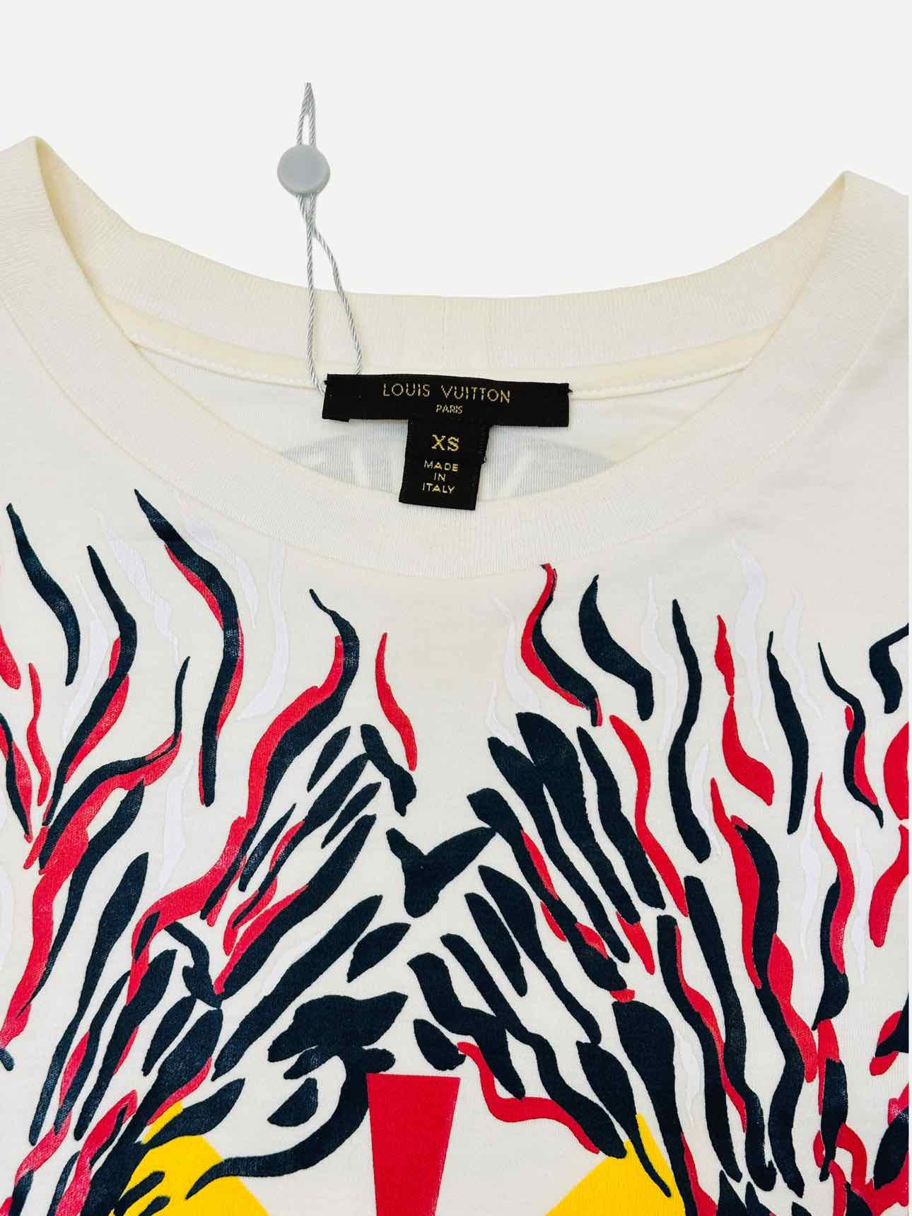 Pre - loved LOUIS VUITTON White Print Top at Reems Closet