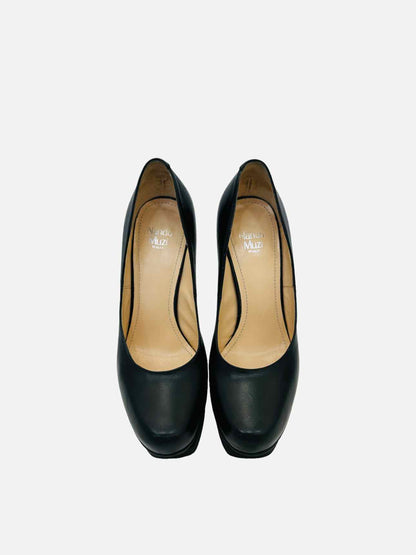 NANDO MUZI Platform Black Pumps 38