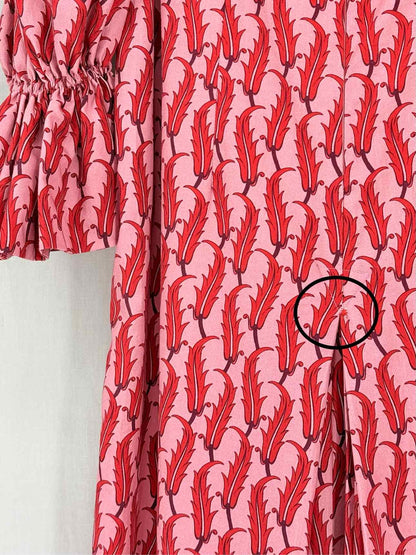 ATELIER 1756 Red Multicolor Size Medium Midi Dress