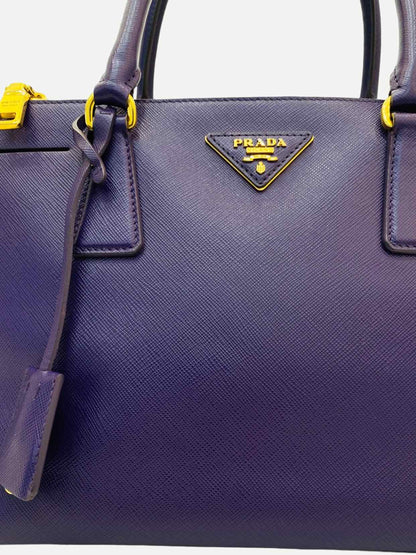 PRADA Double Zip Purple Tote Bag