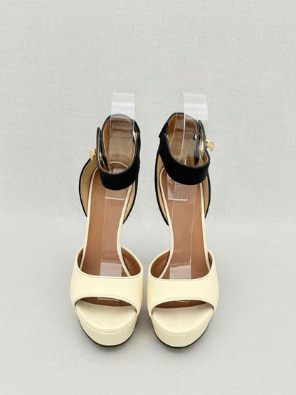 GIVENCHY Cream & Black Size EU 38 Heeled Sandals