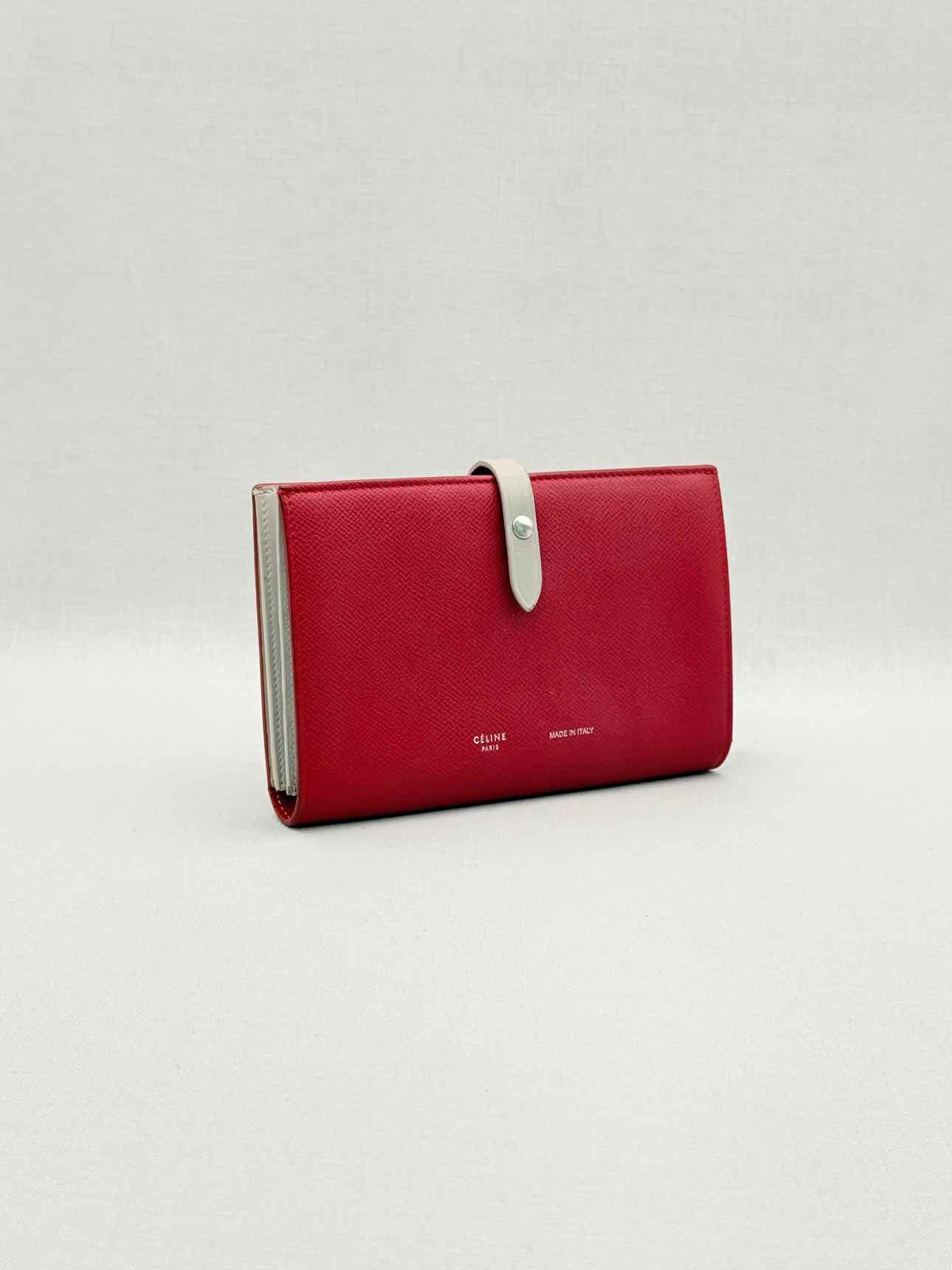 CELINE Red & Beige Continental Wallet