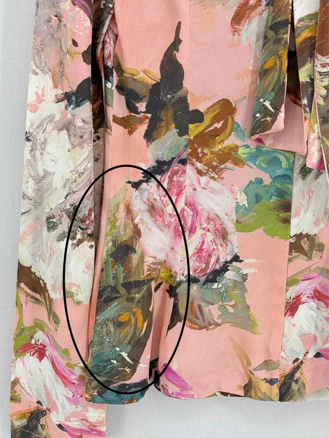 DOLCE & GABBANA Pink Multicolor Floral Size US 0 Blouse