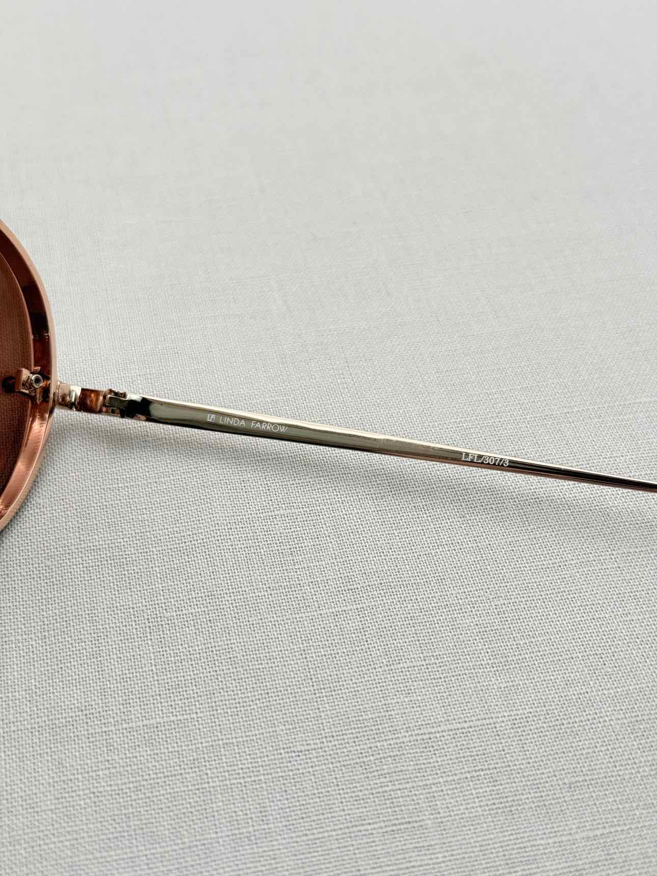 LINDA FARROW Rose Gold Sunglasses