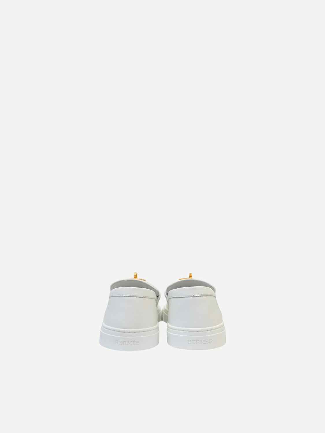 HERMES Game Slip-On White Sneakers