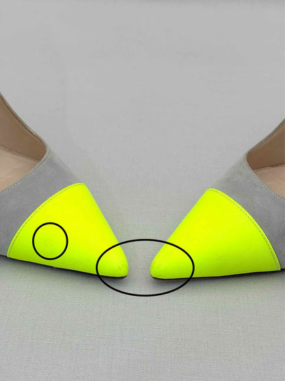 MANOLO BLAHNIK Bipunta Grey & Yellow Size EU 38.5 Pumps