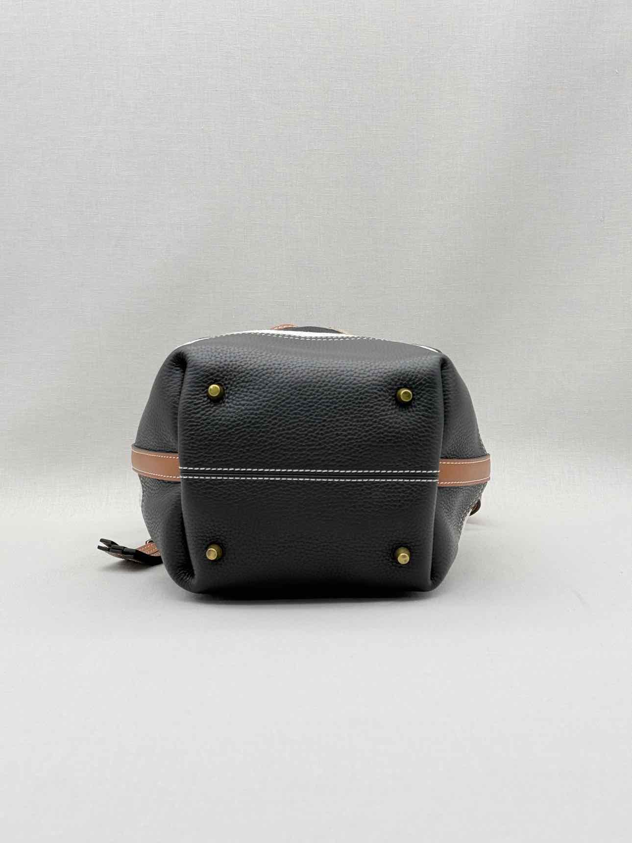 BURBERRY Heston Black Multicolor Check Bucket Bag