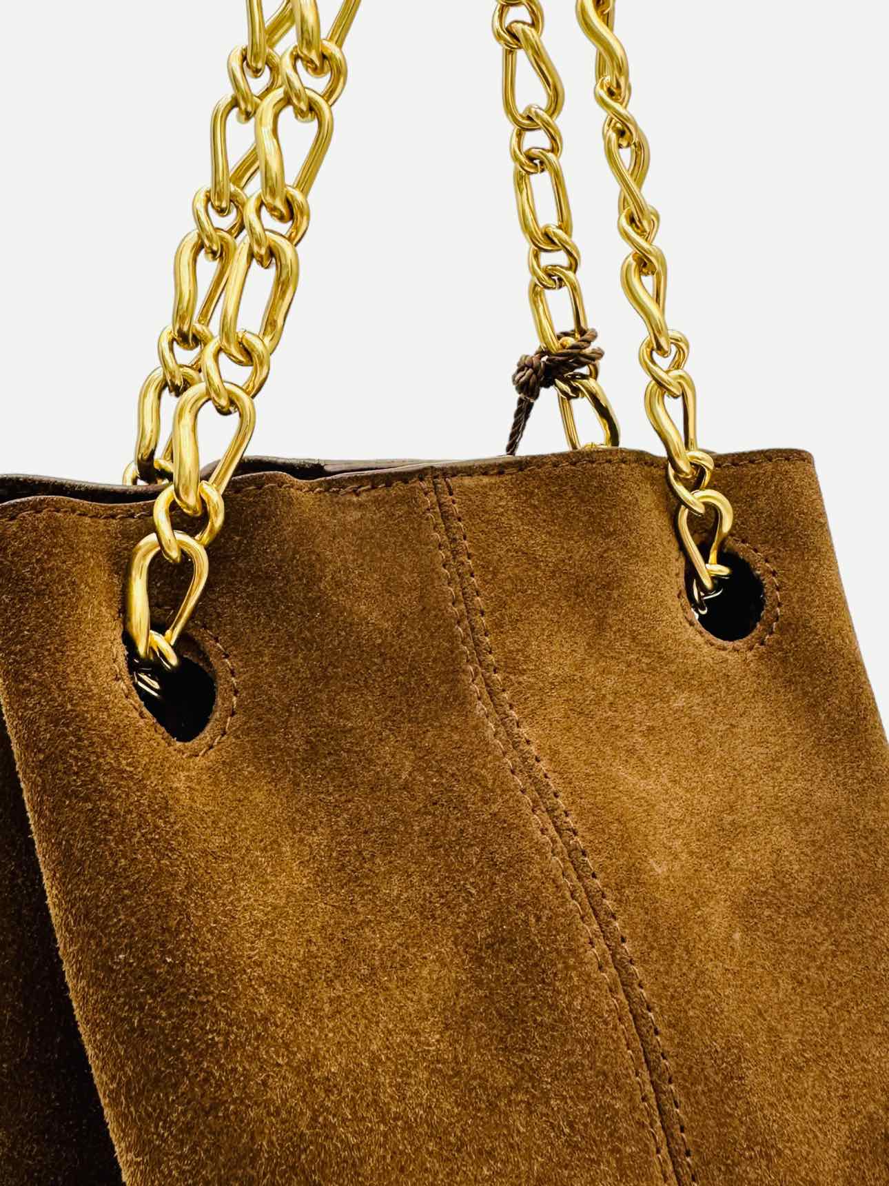 NANUSHKA Vegan-suede Brown Bucket Bag