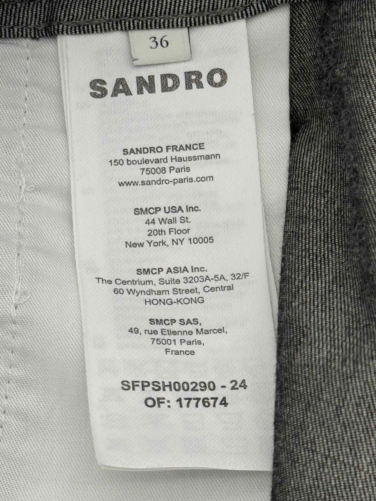 SANDRO Jaures Grey Size US 4 Shorts