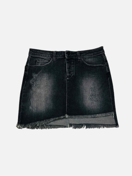 ZADIG&VOLTAIRE Denim Faded Black Mini Skirt