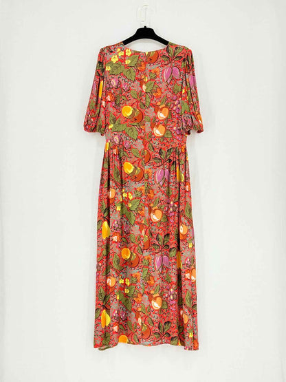 RHODE Gwyneth Red Multicolor Size US 10 Midi Dress