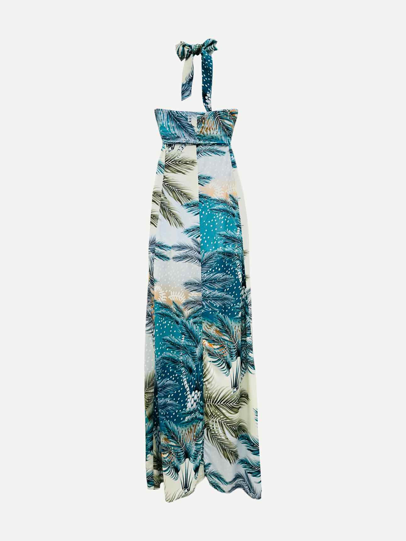 AGUA BENDITA Halterneck Multicolor Printed Midi Dress