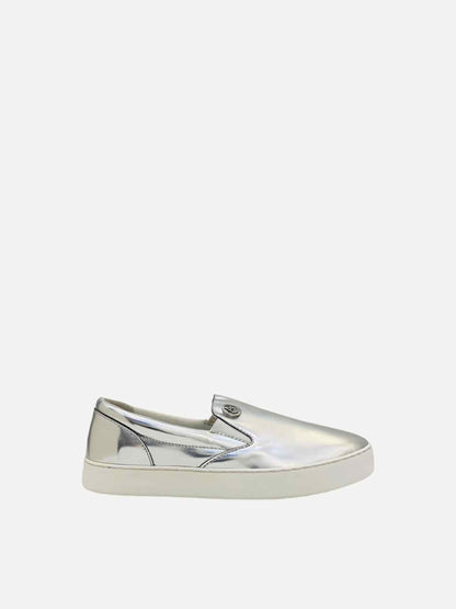 ARMANI JEANS Mirror Silver Sneakers 39