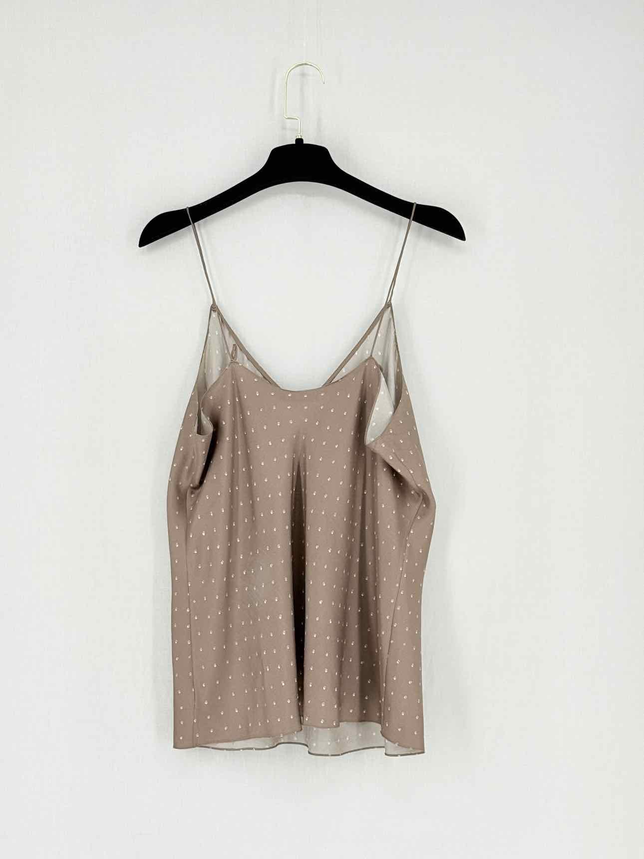 THEORY Brown Polka Dot Size Large Camisole
