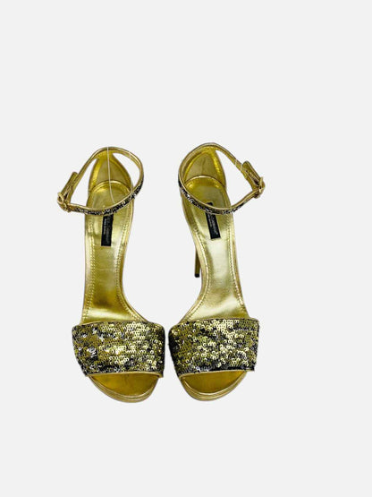 DOLCE & GABBANA Gold Size EU 40 Heeled Sandals