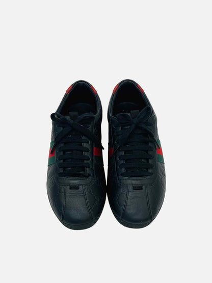 GUCCI Low Top Black Guccissima Sneakers