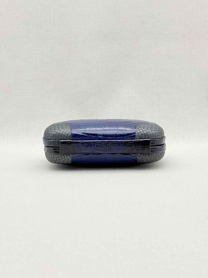 BOTTEGA VENETA Knot Royal Blue Clutch