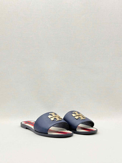 TORY BURCH Everly Blue Size EU 36 Slides