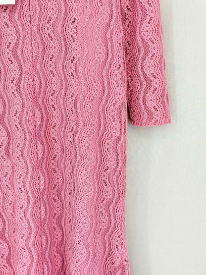 YAS Pale Pink Floral Size Medium Long Dress