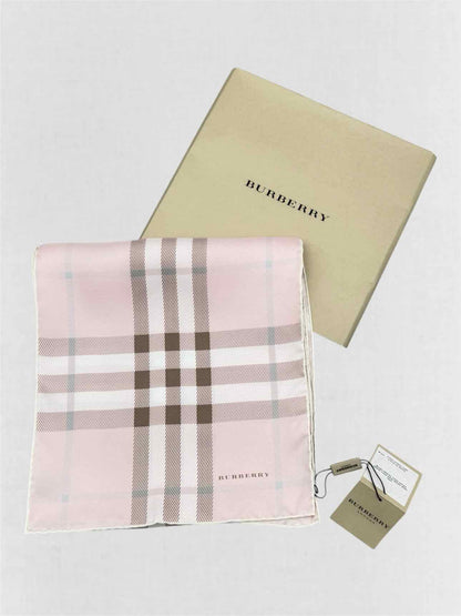 BURBERRY Pink Multicolor Nova Check Scarf