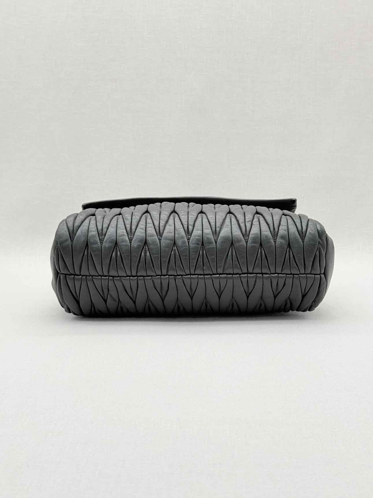 MIU MIU Matelasse Black Shoulder Bag