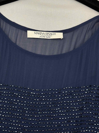 MARINA RINALDI Navy Blue Long Dress