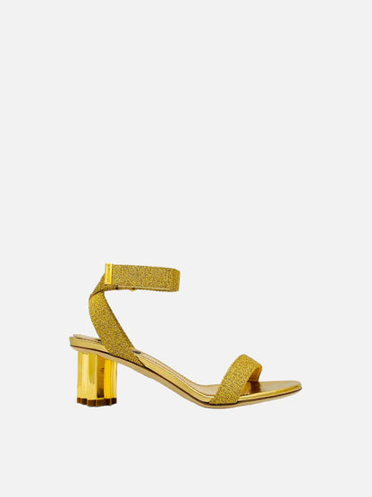 DSQUARED2 Metallic Gold Heeled Sandals