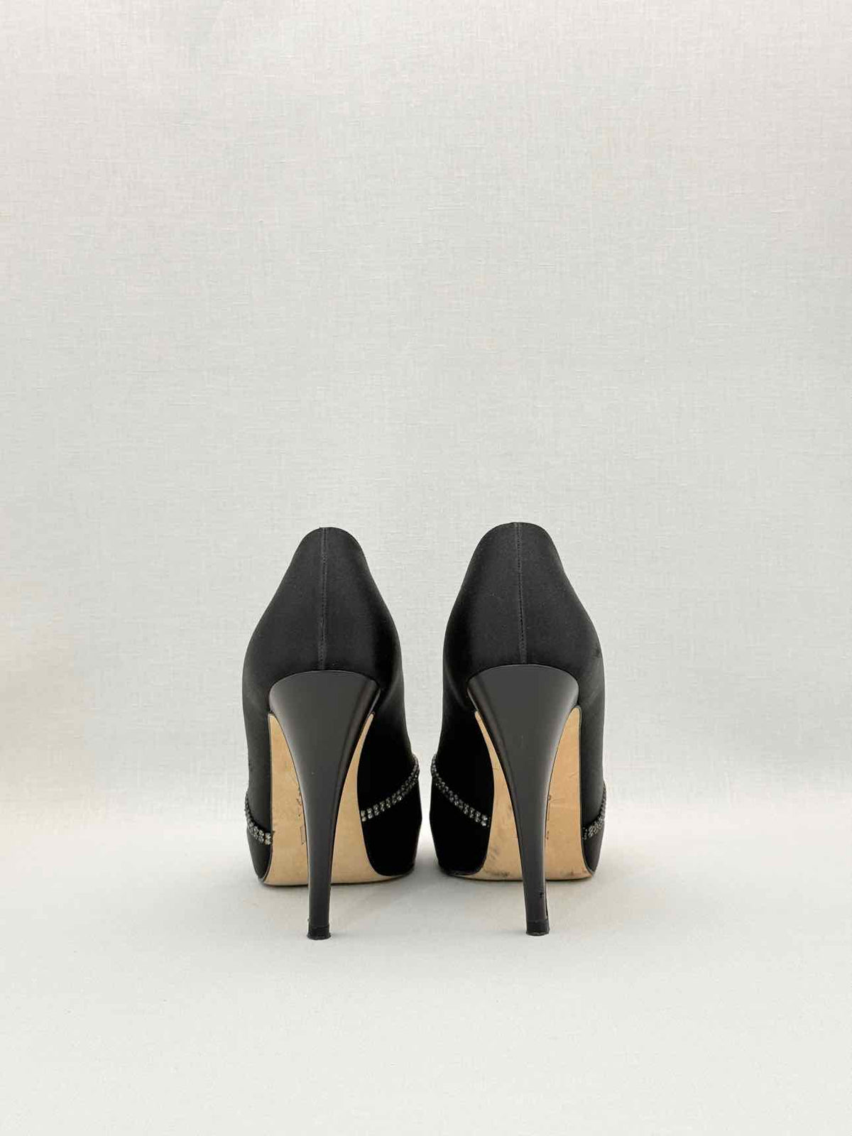 GINA Black Crystal Embellished Size EU 38.5 Pumps
