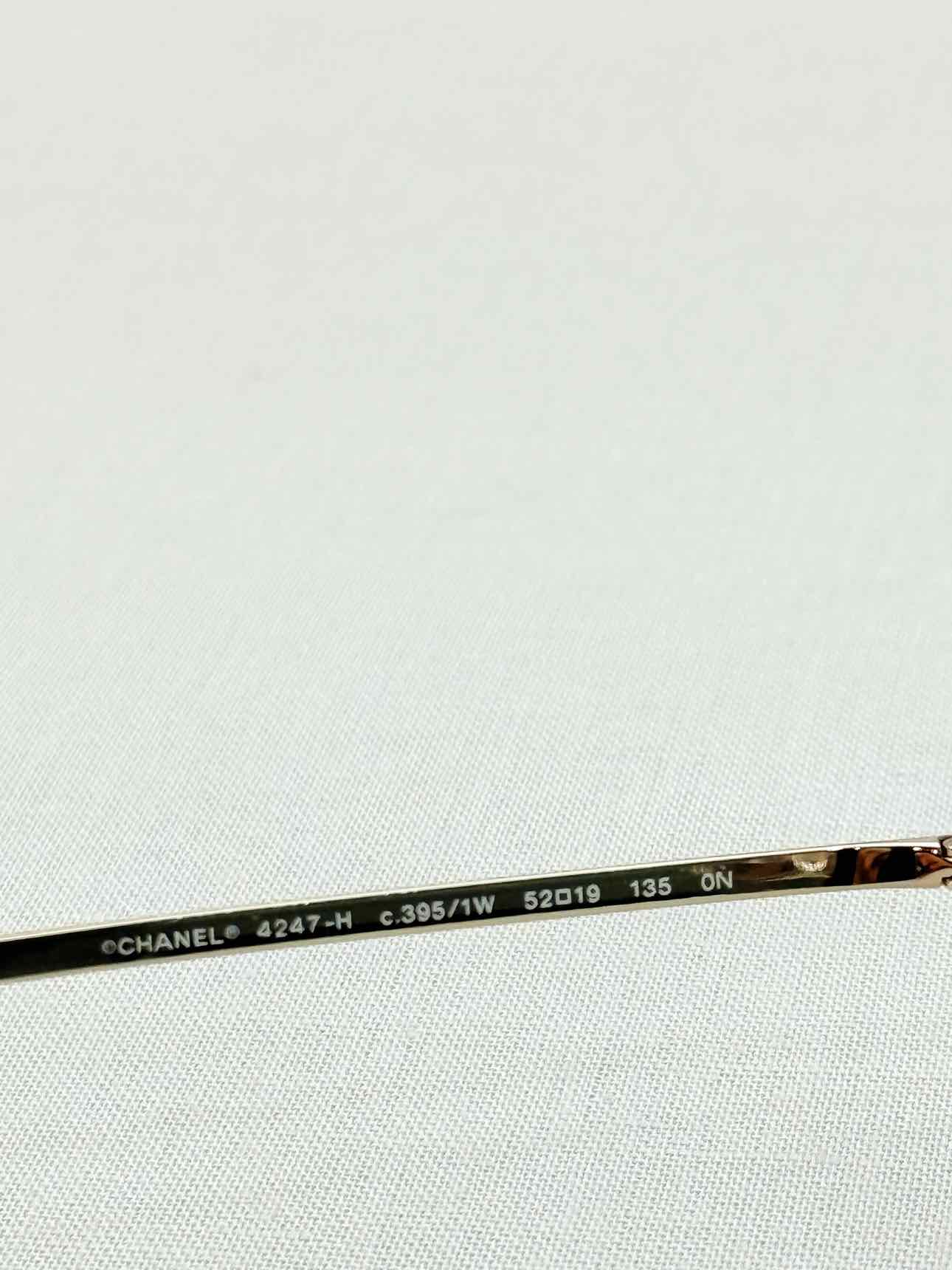 CHANEL Gold Tone Sunglasses