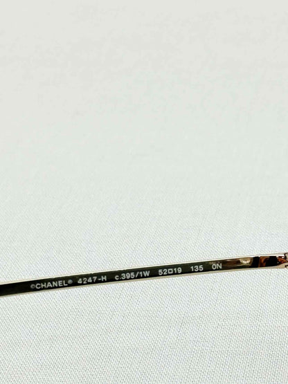 CHANEL Gold Tone Sunglasses