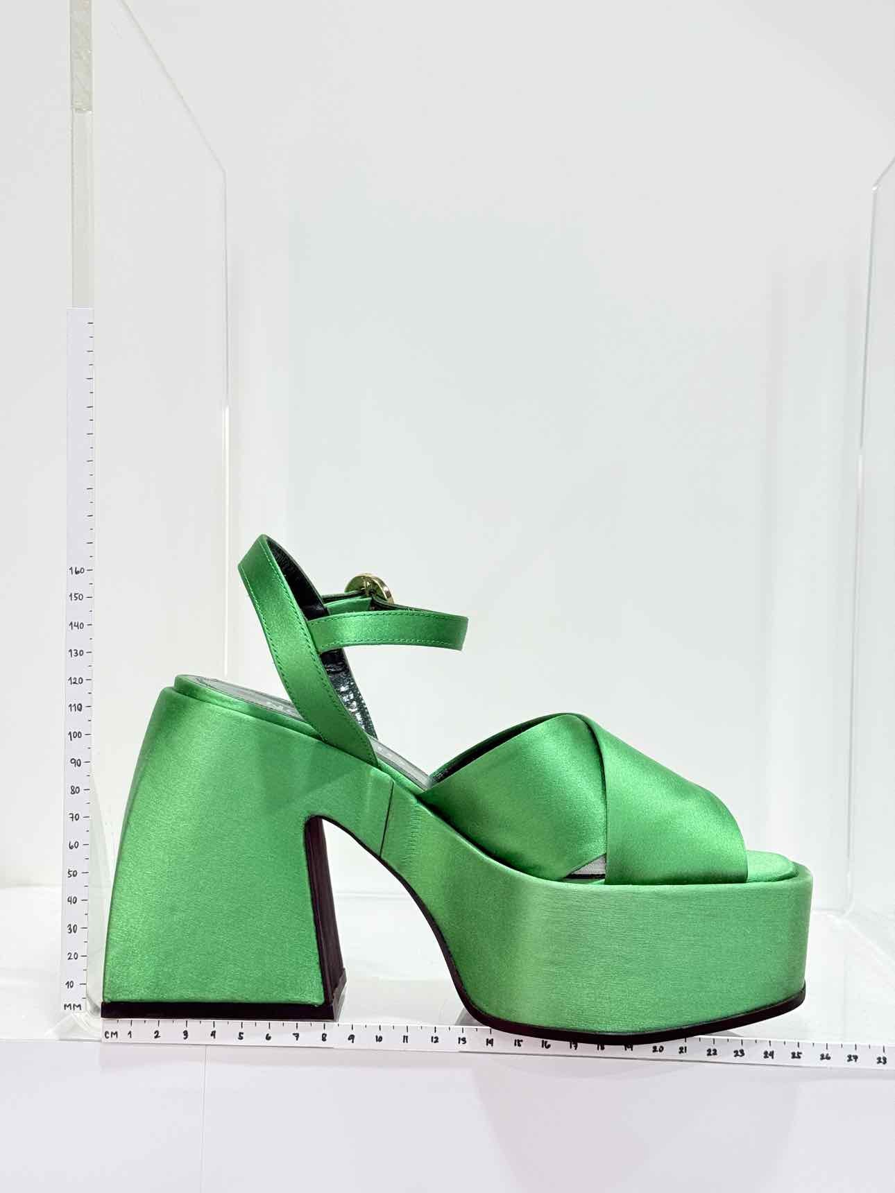 NODALETO Bulla Joni Green Size EU 38.5 Heeled Sandals