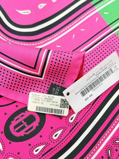 HERMES Pink Multicolor Scarf