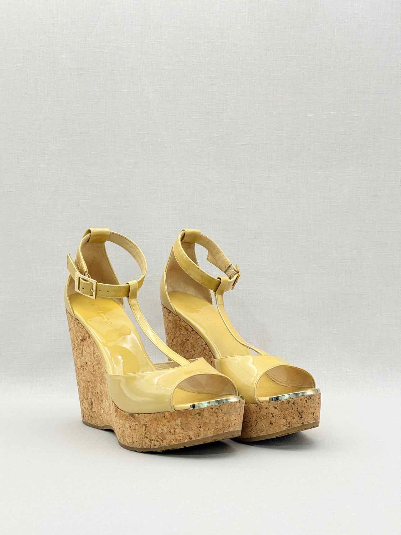 JIMMY CHOO Pela Yellow Size EU 41 Wedges