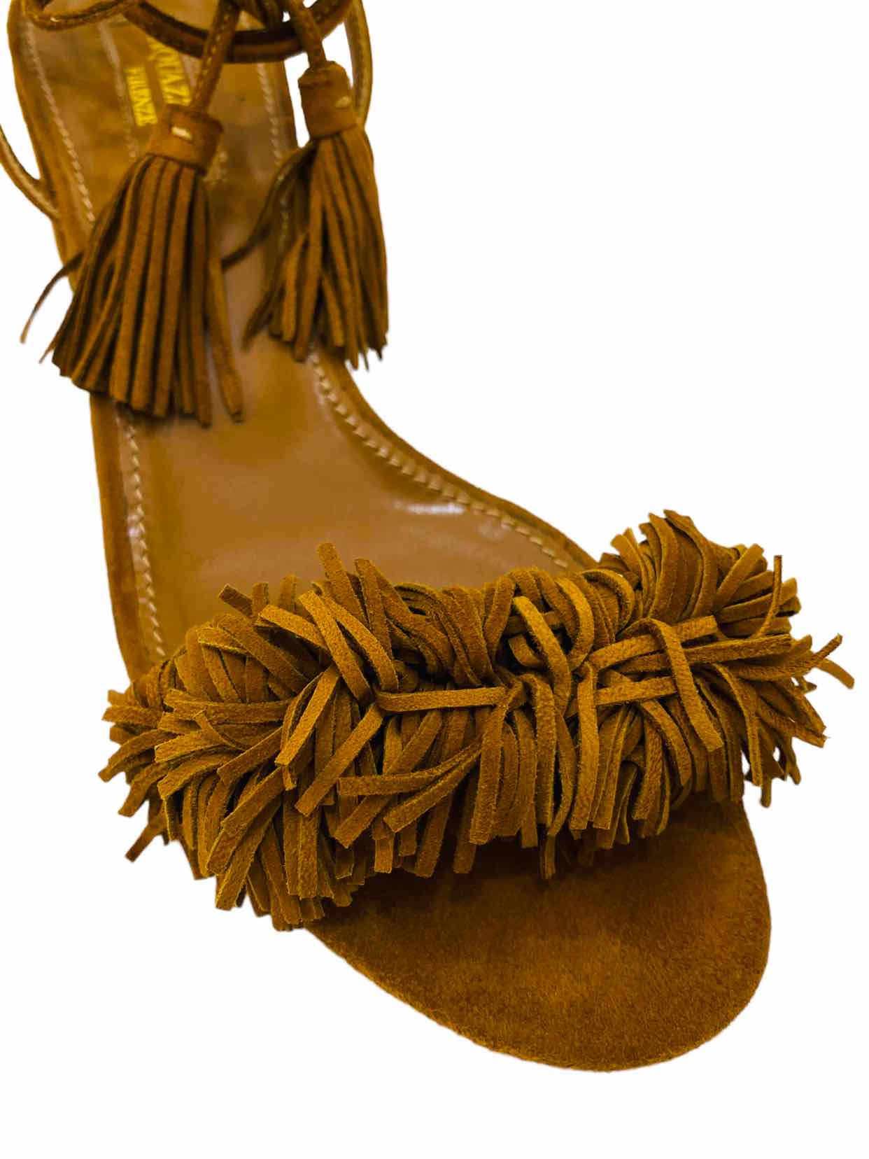 AQUAZZURA Wild Thing Brown Heeled Sandals