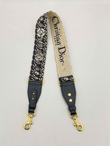 CHRISTIAN DIOR Blue Oblique Saddle Bag