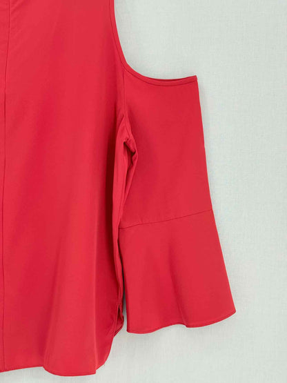 TIBI Cold Shoulder Red Size US 8 Top