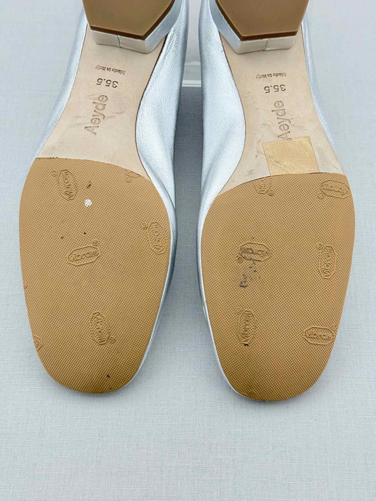 AEYDE Metallic Silver Size EU 35.5 Ballerinas