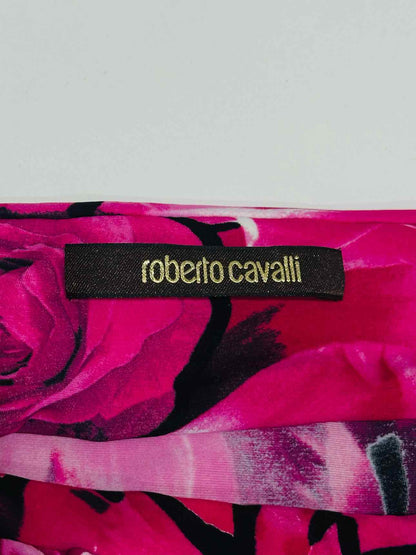 ROBERTO CAVALLI Pink & Black Size US 4 Long Skirt