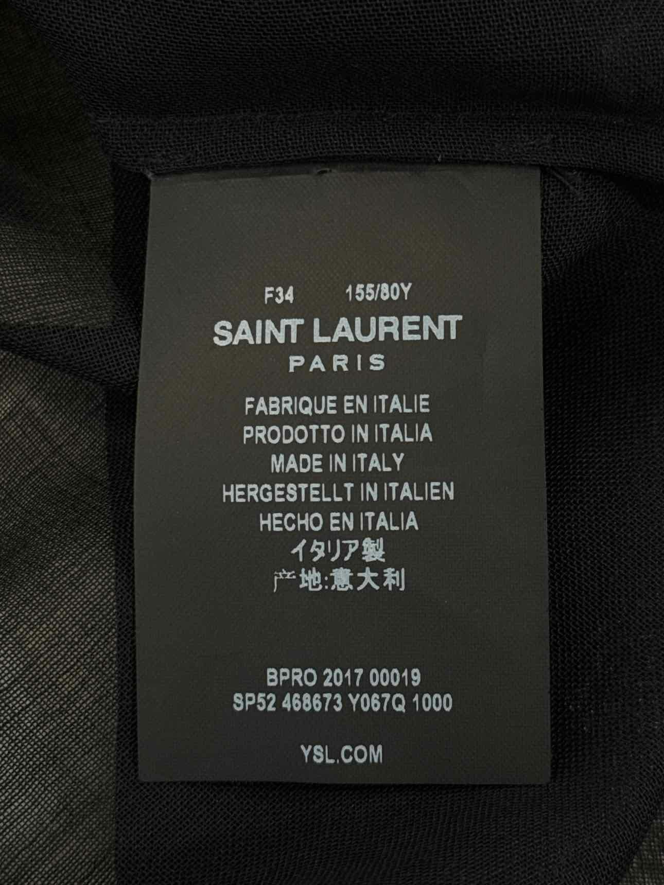 SAINT LAURENT Black Size US 2 Shirt