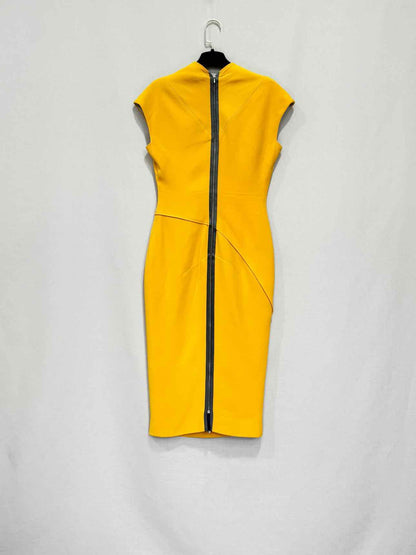 VICTORIA BECKHAM Yellow Size US 8 Knee Length Dress