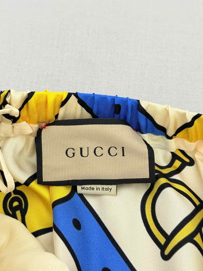 GUCCI Blue Multicolor Print Size US 0 Outfit Set