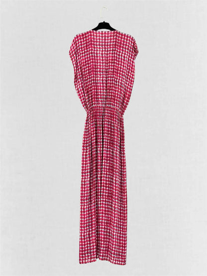 TORY BURCH Magenta & White Size XSmall/Small Long Dress