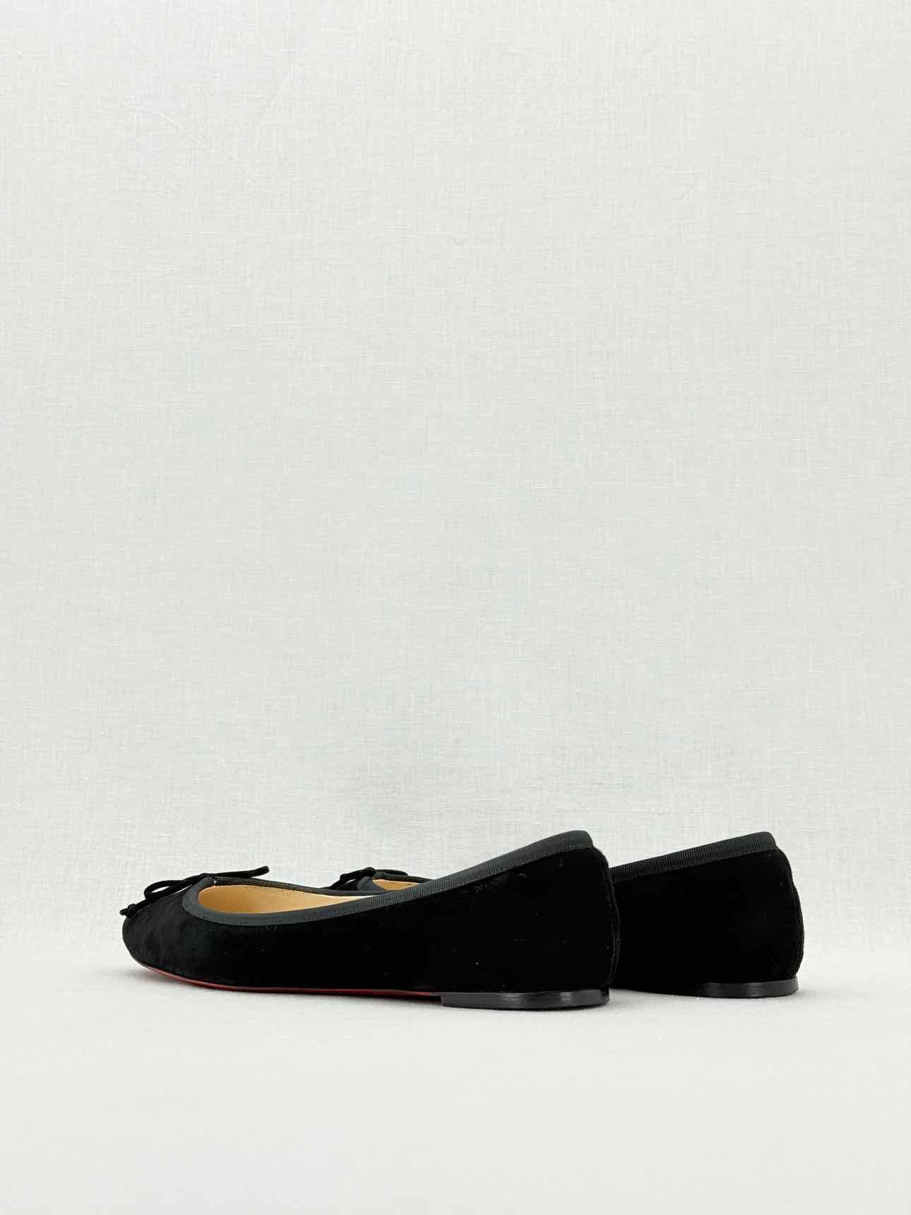 CHRISTIAN LOUBOUTIN Black Size EU 38.5 Flats