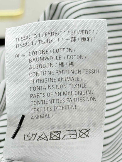 BALENCIAGA Black & White Striped Size US 0 Shirt