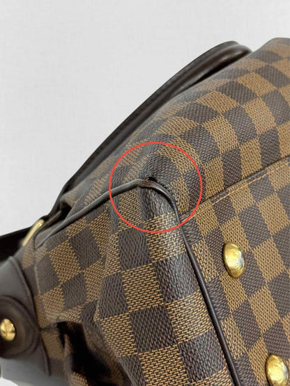 LOUIS VUITTON Trevi Brown Damier Ebene Top Handle