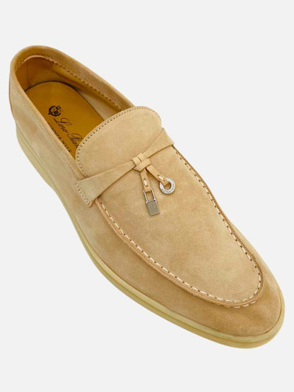 LORO PIANA Summer Charms Walk Beige Loafers 41