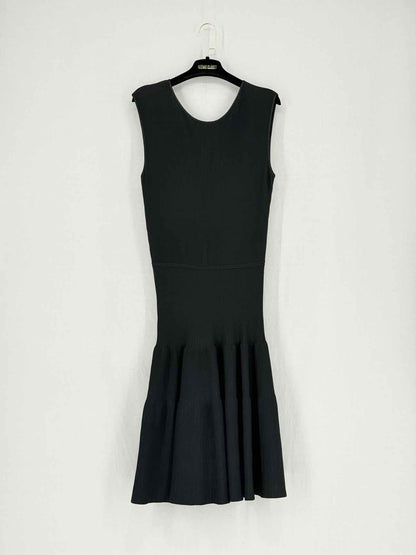 CELINE Stretch Black Size US 6 Knee Length Dress