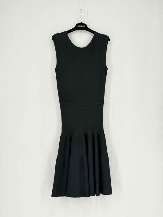 CELINE Stretch Black Size US 6 Knee Length Dress