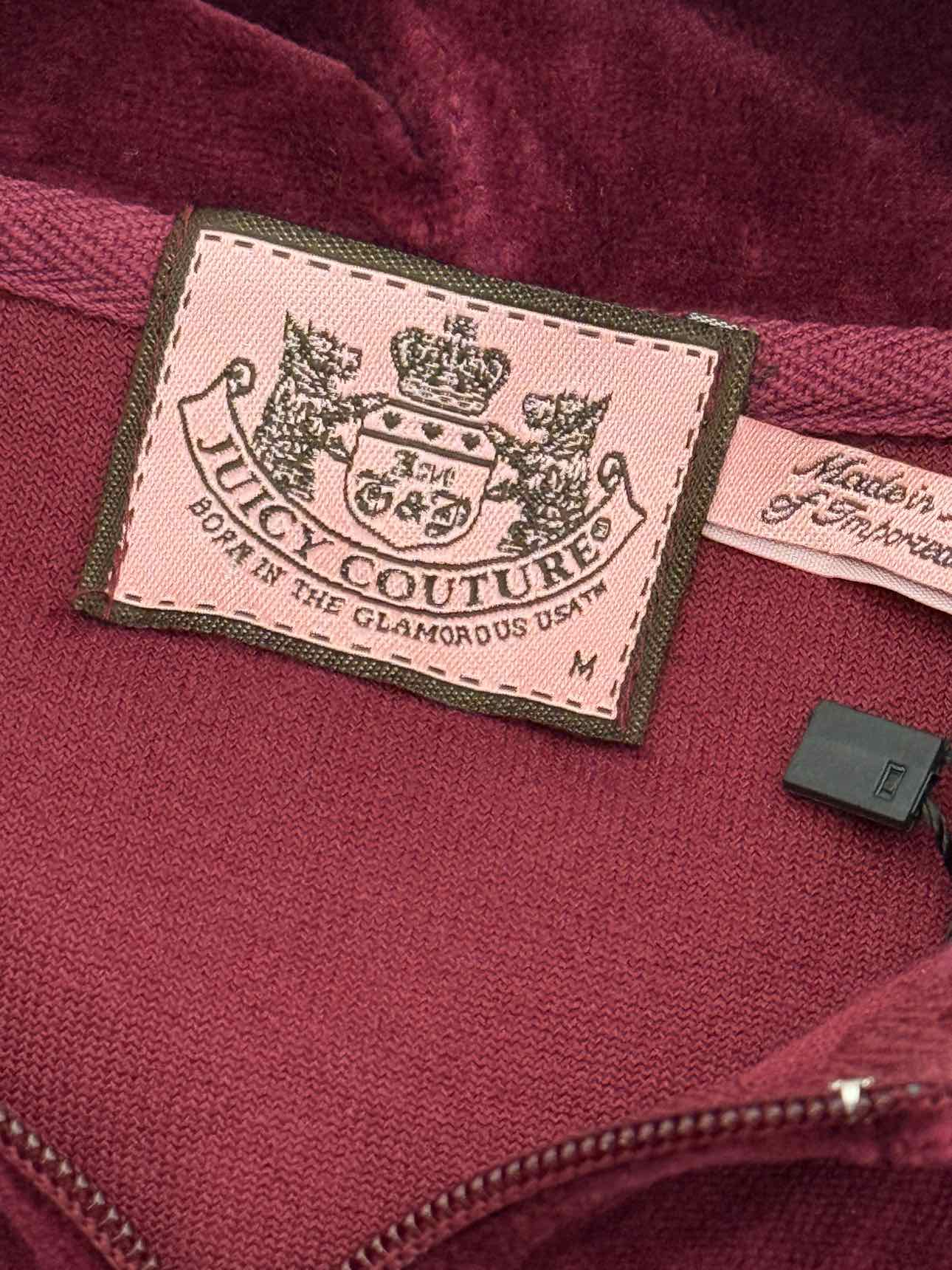 JUICY COUTURE Burgundy Size Small/Medium Tracksuit Set